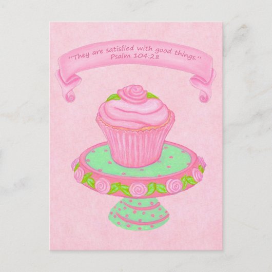 Cupcake-standaard ~ Briefkaart met scripts 2 (Voorkant)