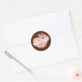 Cupcake-stickers Ronde Sticker (Envelop)