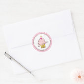 Cupcake-stickers Ronde Sticker (Envelop)