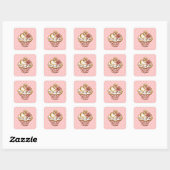 Cupcake-stickers Vierkante Sticker (Vel)