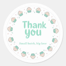 Cupcake Strooibaksel Bedankt Sticker