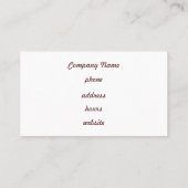 Cupcake strooit Visitekaartjes (Achterkant)