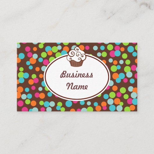 Cupcake strooit Visitekaartjes (Voorkant)