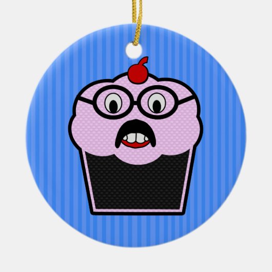 Cupcake Studmuffin Keramisch Ornament (Voorkant)
