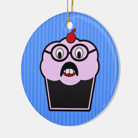 Cupcake Studmuffin Keramisch Ornament (Links)