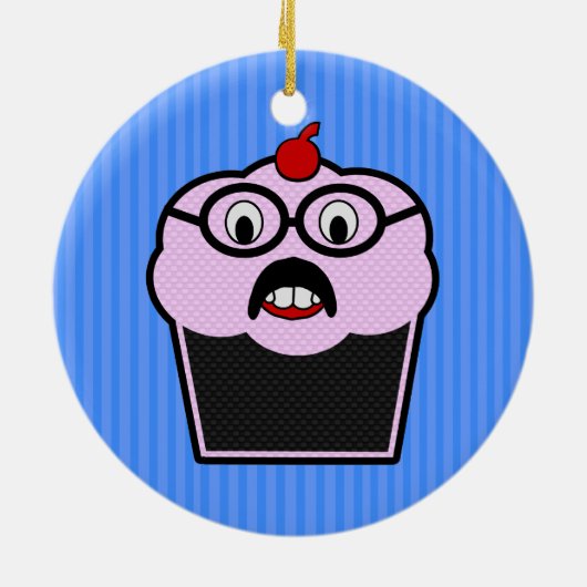 Cupcake Studmuffin Keramisch Ornament (Achterkant)