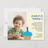 Cupcake sucré 1er anniversaire Invitation (Devant)
