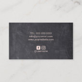 Cupcake Sweet Cake Pastry Chef Bakery Chalkboard Visitekaartje (Achterkant)