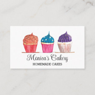 Cupcake Sweet Cakes Homemade Bakery Visitekaartje