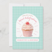 Cupcake Sweet Shop Anniversaire Invitation (Dos)