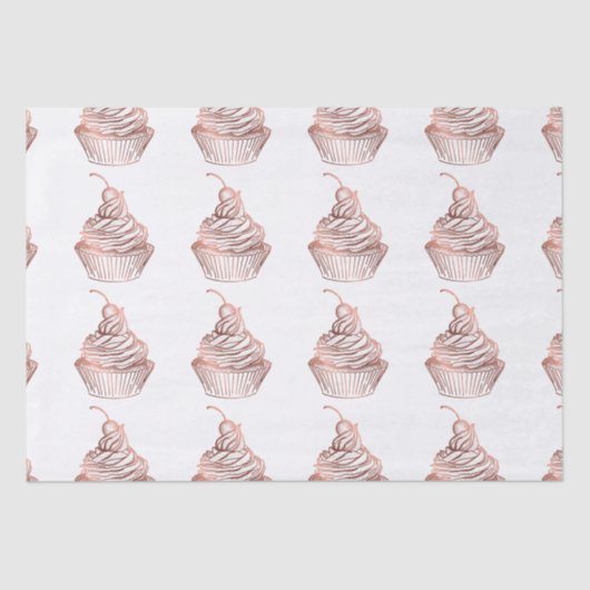 Cupcake taarten & snoepjes Home Bakkerij Rustiek Tissuepapier (Voorkant)