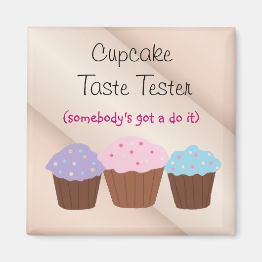 Cupcake Taste Tester Magneet (Voorkant)