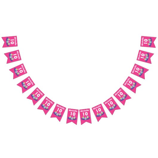 Cupcake thema kind verjaardagsfeestje op maat vlaggetjes (Alle)