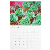 Cupcake thème 2025 Wall Calendrier cadeau (Mar 2026)