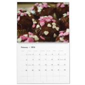 Cupcake thème 2025 Wall Calendrier cadeau (Feb 2026)