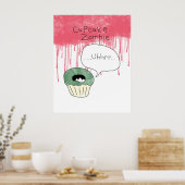 Cupcake themed poster -"Cupcake zombie" (Keuken)