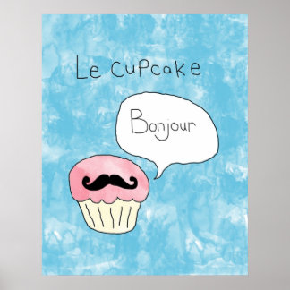 Cupcake themed poster - "Le Cupcake"