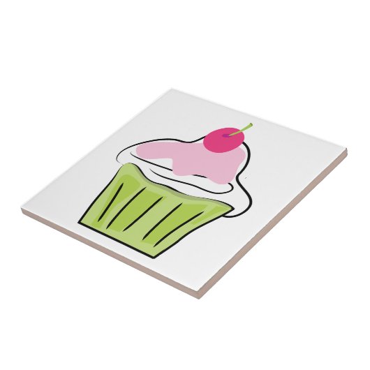 Cupcake Tile Tegeltje (Zijkant)