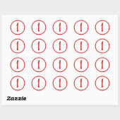 Cupcake Topper Sticker met Nummer (Vel)