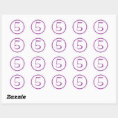 Cupcake Topper Sticker met Nummer (Vel)