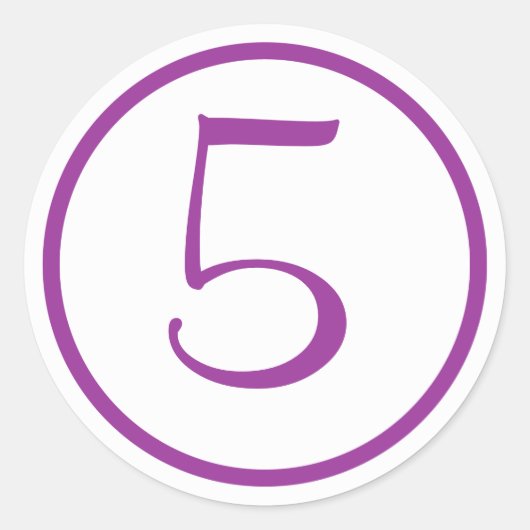 Cupcake Topper Sticker met Nummer (Voorkant)