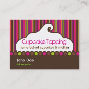 Cupcake Topping Retro Visitekaartjes