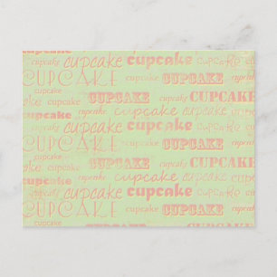  Cupcake Typografie Briefkaart