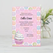 Cupcake uitnodigingen (Staand voorkant)