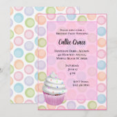 Cupcake uitnodigingen (Voorkant / Achterkant)
