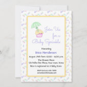 Cupcake, Umbrella, Uitnodiging voor Baby Sprinkle (Voorkant)