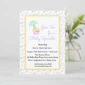 Cupcake, Umbrella, Uitnodiging voor Baby Sprinkle (Staand voorkant)