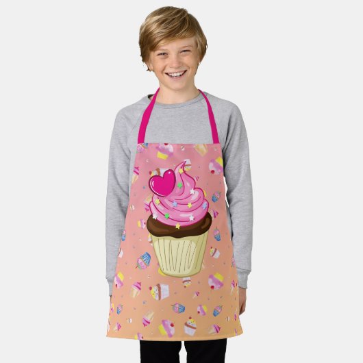 Cupcake van kind schort (Gedragen)