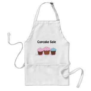Cupcake-verkoop - Trio van Geglaceerde Cupcakes Standaard Schort