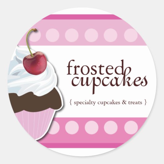 Cupcake Verpakking Stickers (Voorkant)