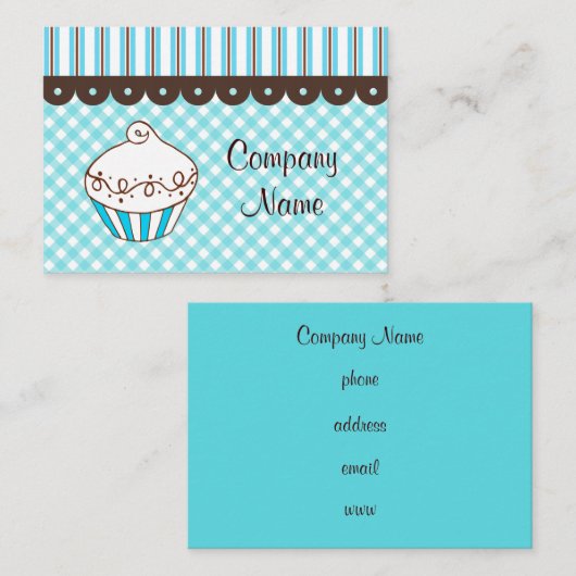 Cupcake Visitekaartje (Voorkant / Achterkant)