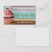 Cupcake Visitekaartje Roze zwijn (Voorkant / Achterkant)