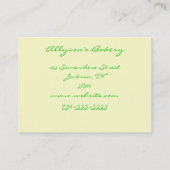 Cupcake-Visitekaartjes Visitekaartje (Achterkant)