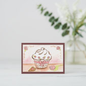 Cupcake-Visitekaartjes Visitekaartje (Staand voorkant)