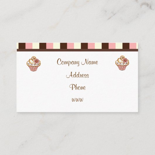 Cupcake-Visitekaartjes Visitekaartje (Achterkant)