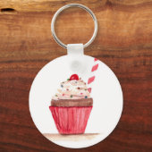 Cupcake-voedingskunst Sleutelhanger (Voorkant)