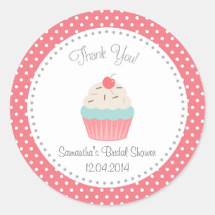 Cupcake Vrijgezellenfeest Dank u Sticker