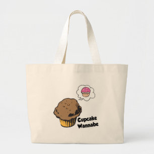 Cupcake Wannabe Muffin Grote Tote Bag
