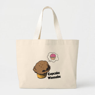 Cupcake Wannabe Muffin Grote Tote Bag