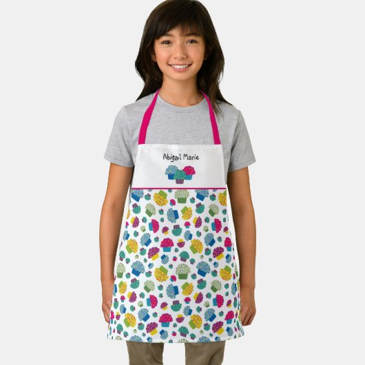 Cupcake Whimsical Illustration Pattern Schort (Insitu)