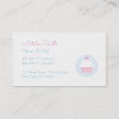 Cupcake White Frosting Pastry Bakery Cafe Visitekaartje (Achterkant)