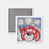 Cupcake Wolken Engel Magnet Magneet (Voorkant / Achterkant)