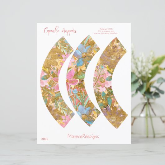Cupcake wrapper, Florence cupcake wrappers (Staand voorkant)