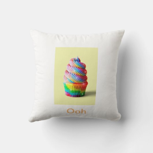 Cupcake yum ooh cupcake jeter oreiller (Verso)