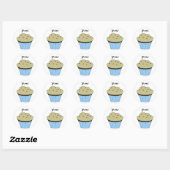 Cupcake Yum Ronde Sticker (Vel)