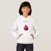 Cupcake "yummy" sweat - shirt à capuche. Nom perso (Devant entier)
